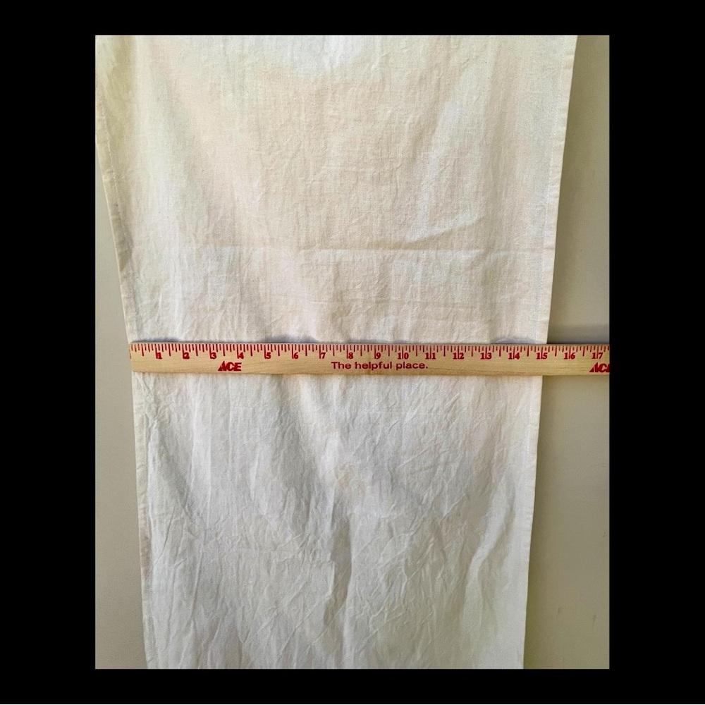 Made in Mexico Hand Embroidered Ribbon Detail Table Runner NWT - Picture 6 of 10